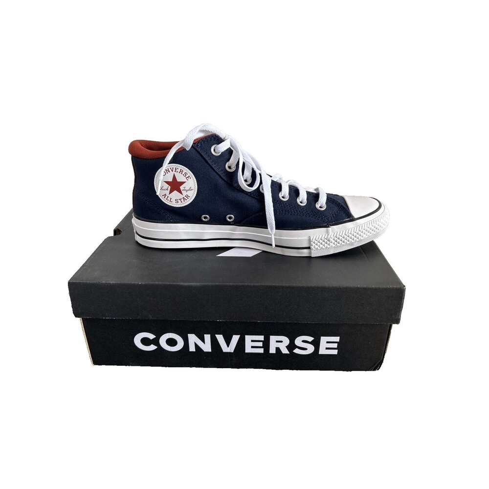 Converse CTAS Malden Street Mid Navy/Orange/White Men Sz 10 Sneakers A00813F NEW